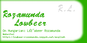 rozamunda lowbeer business card